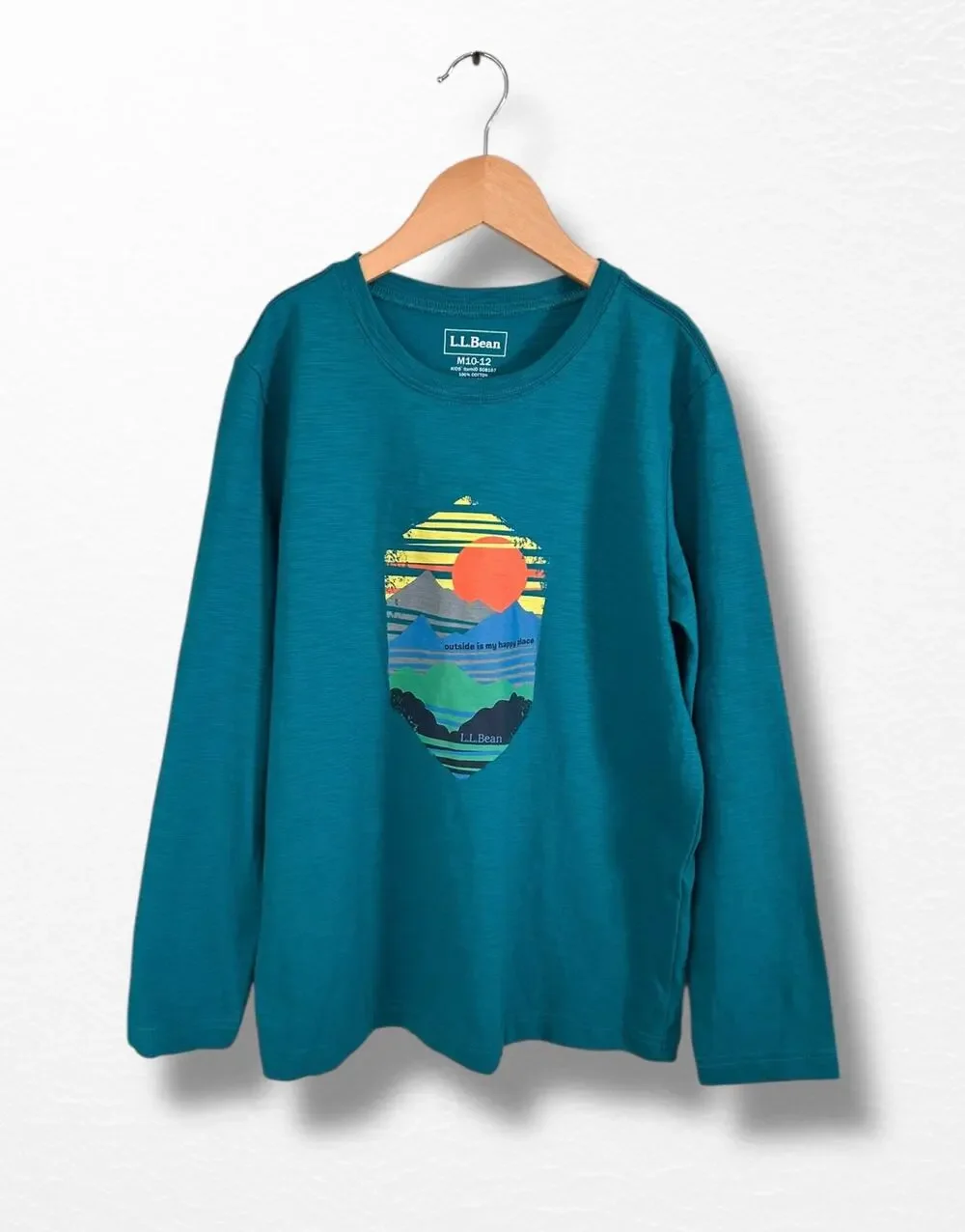 LL Bean Kids’ Slub Knit Graphic Tee, Size 10/12